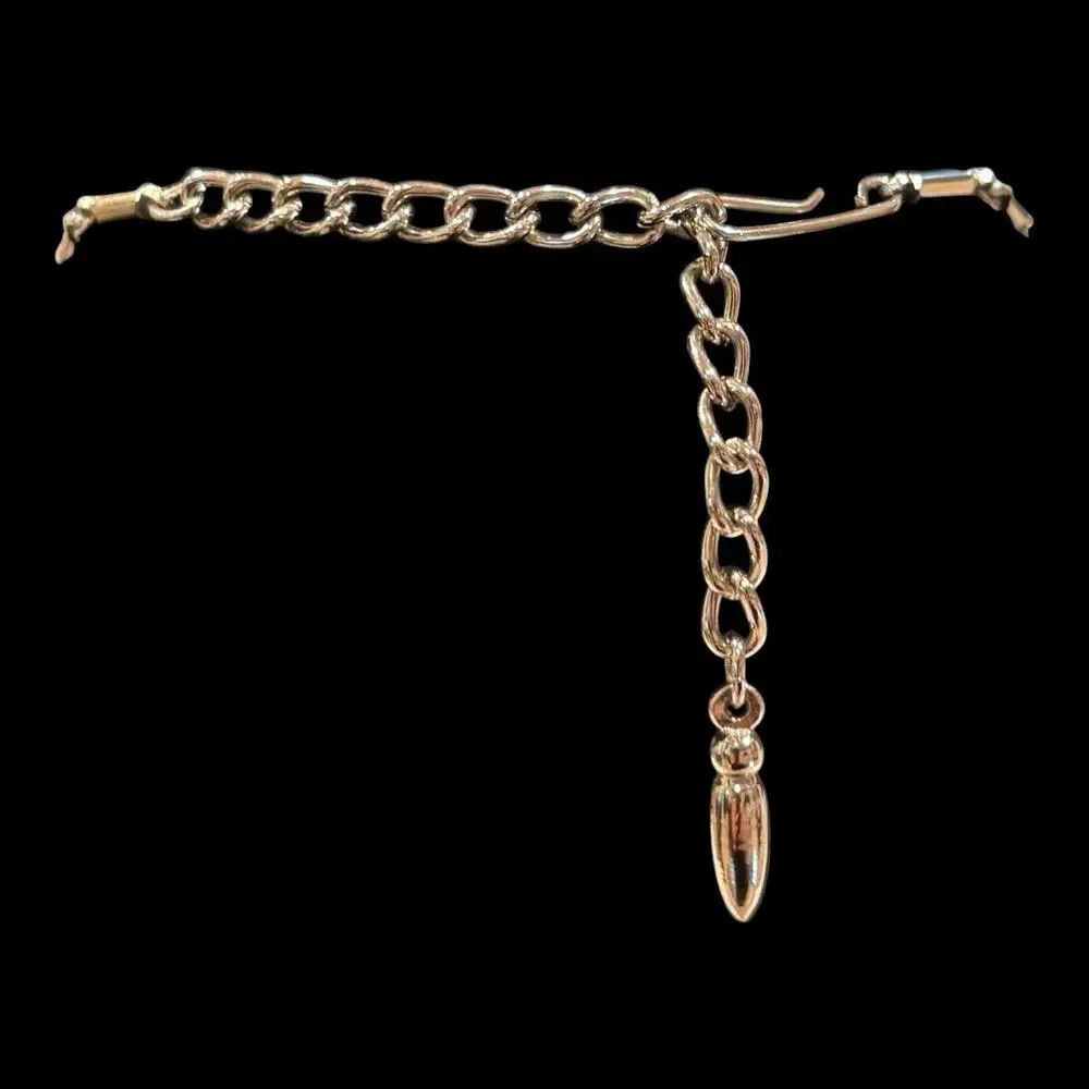 Vintage Coro Clear Rhinestone Leaf Necklace Silver Tone Rhodium Mid Century 16